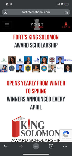 Fort International’s King Solomon scholarship